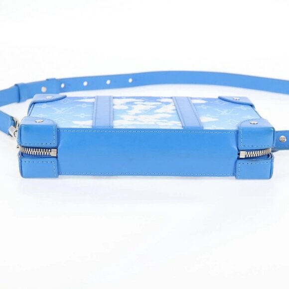 LOUIS VUITTON Monogram Clouds Soft Trunk Wallet Bag Blue M45432 LV Auth 135581A - Picture 6 of 16